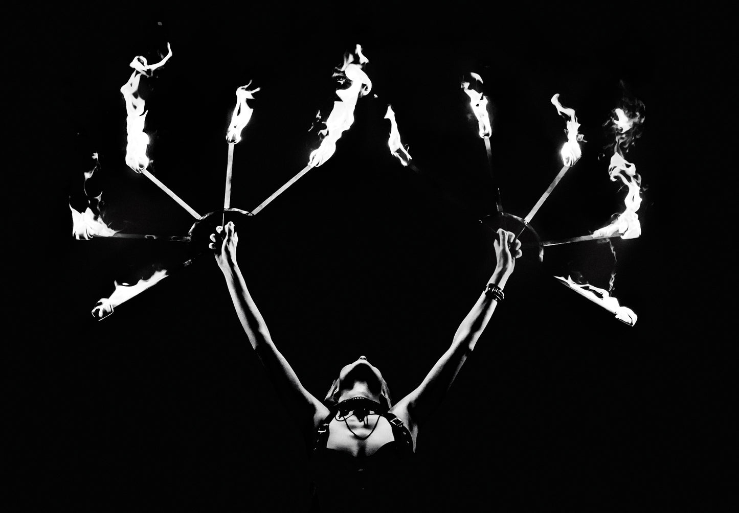 Black-and-white photo “Black fire” by Gabriel — matte print