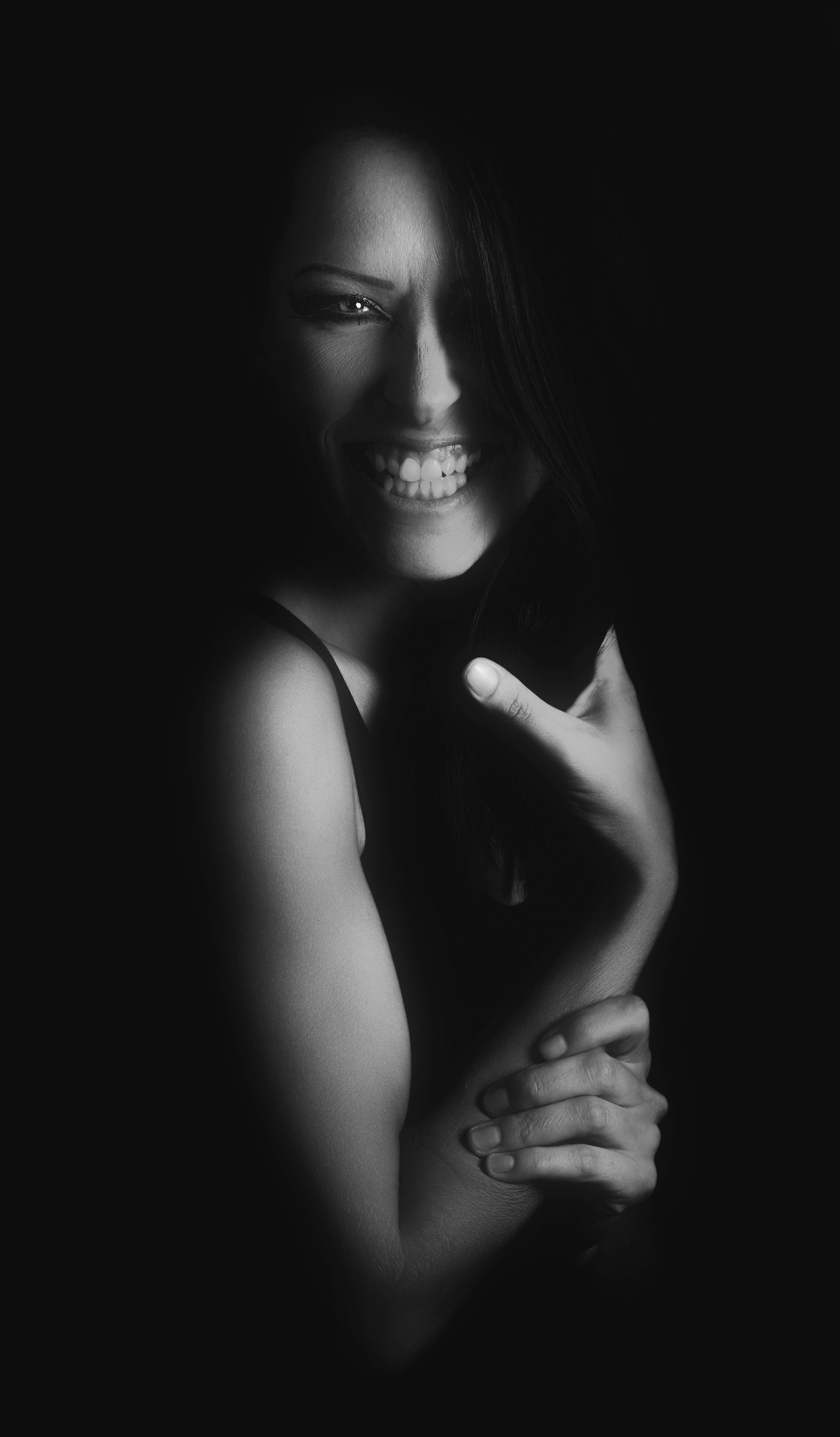 Black-and-white photo “Smile” by Gabriel — matte print